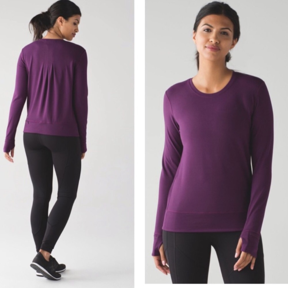 Lululemon Rush Hour long sleeve top running purple colour
